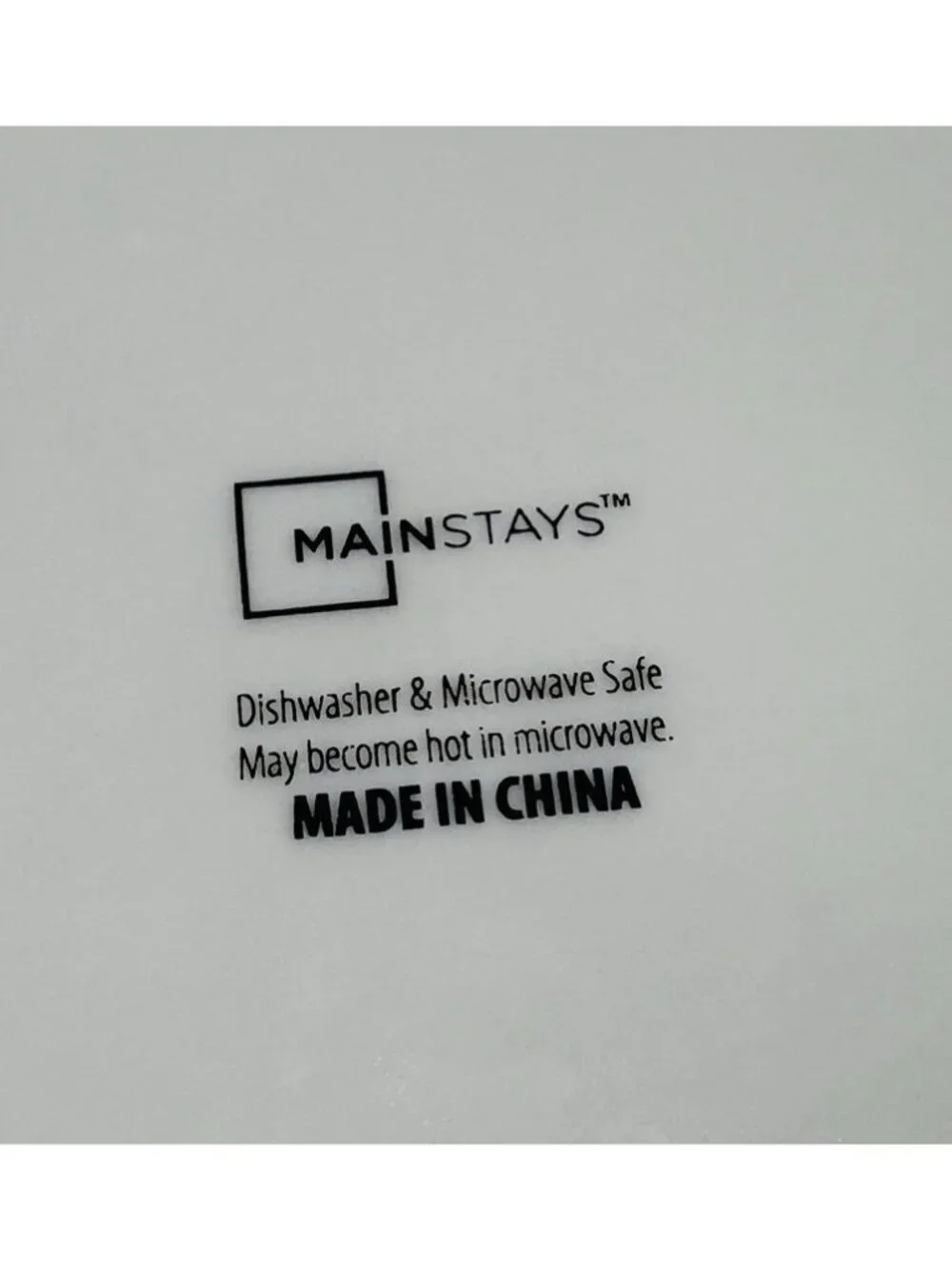 Mainstays FLORAL White Gray Ceramic Round Dishwasher Safe Dinner Plates Set of 4